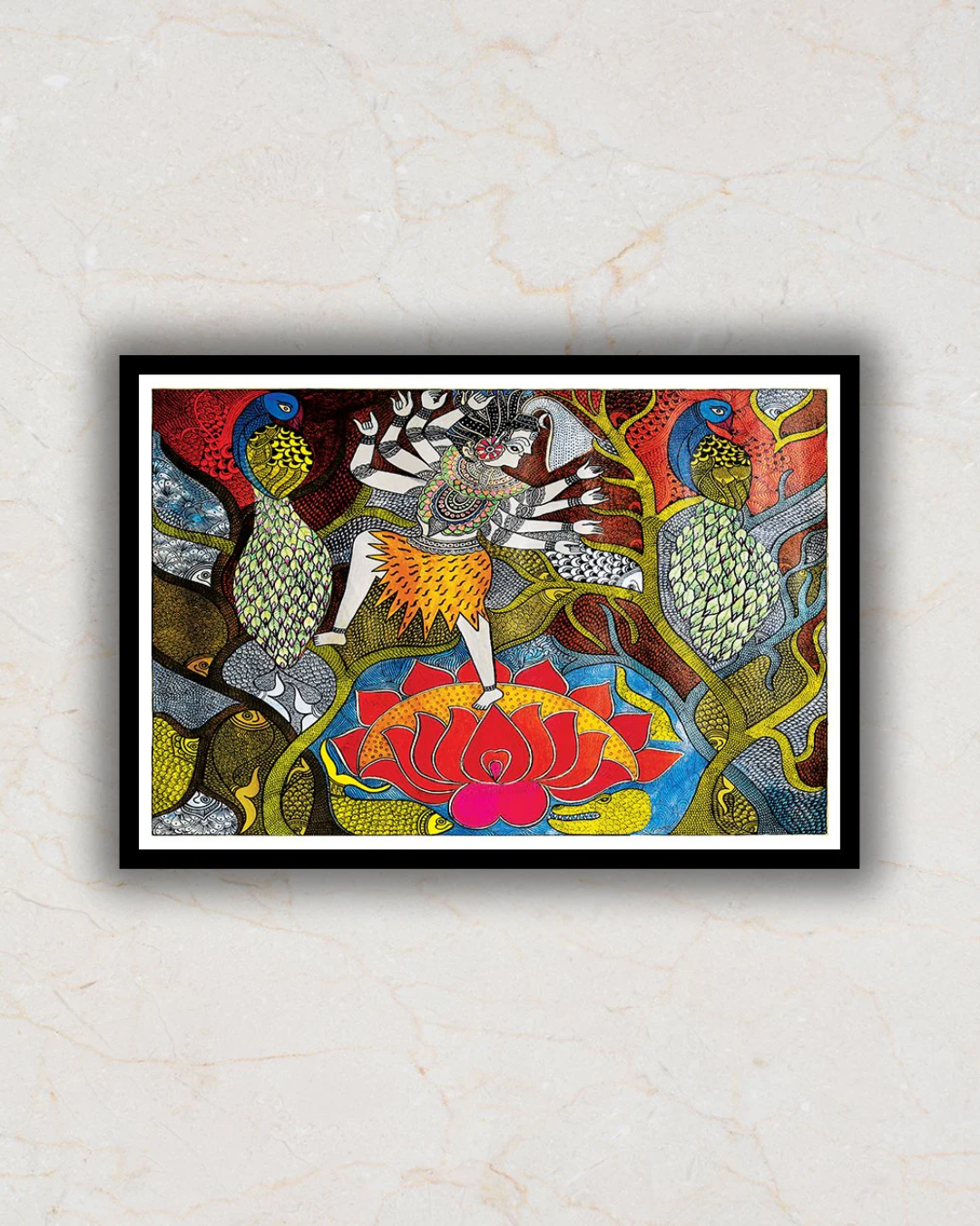 Shiva Tandav Madhubani Art Painting